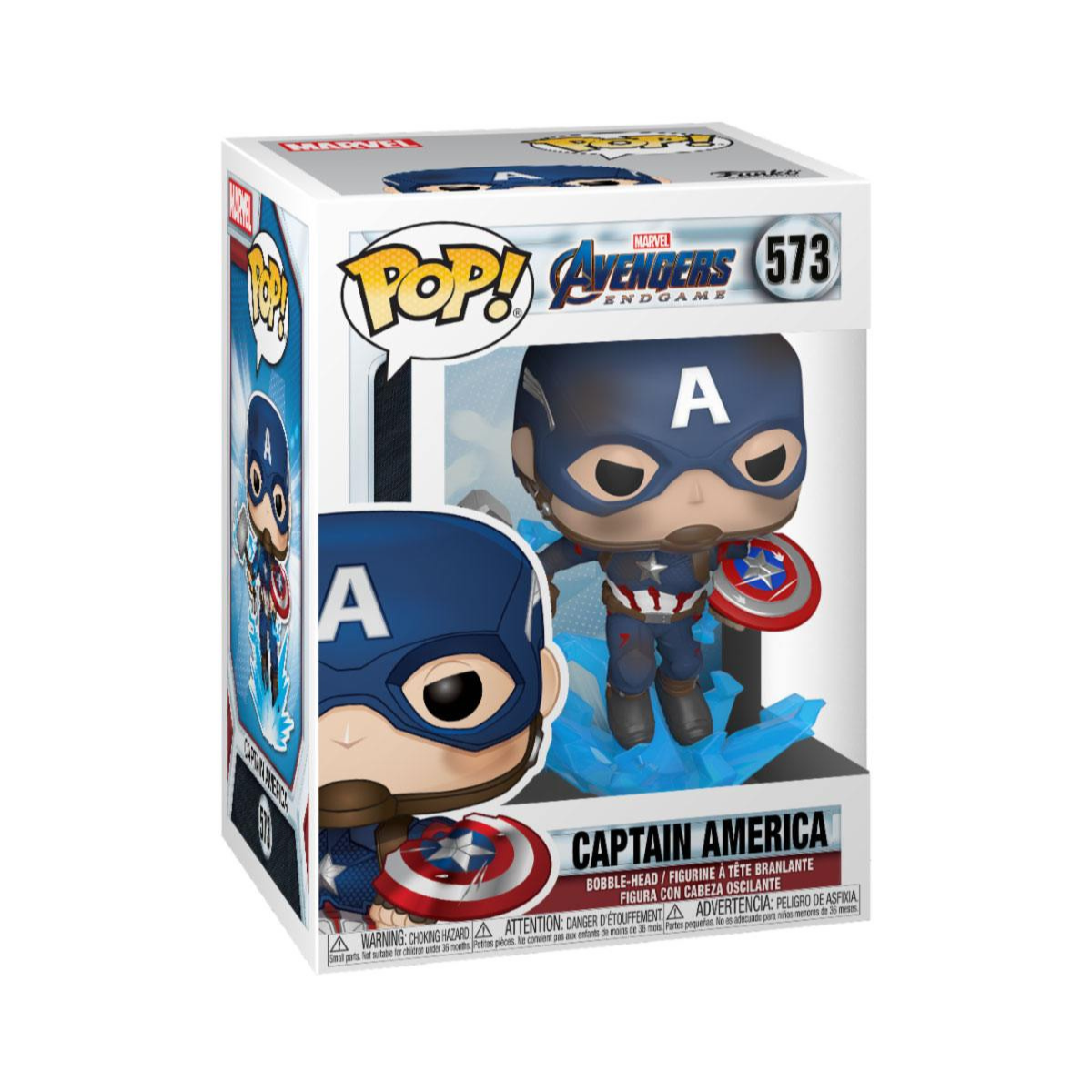 Captain America w/Broken Shield & Mjölnir 573 Funko POP! - Avengers Endgame - obrazek 3