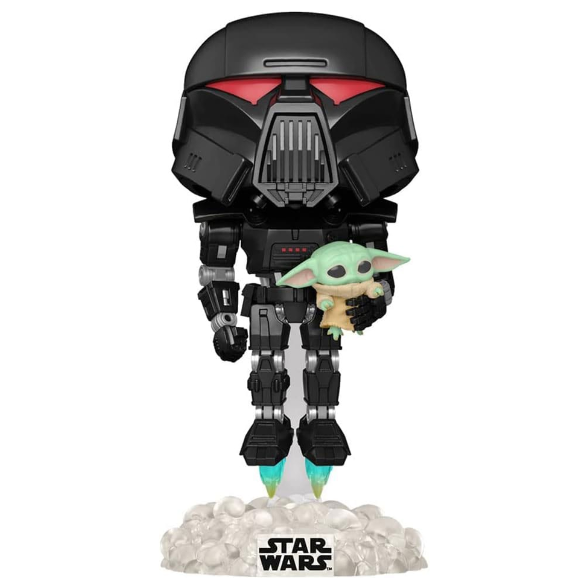 Dark Trooper with Grogu 488 Funko POP! - Star Wars: Mandalorian - SE GITD - obrazek 2