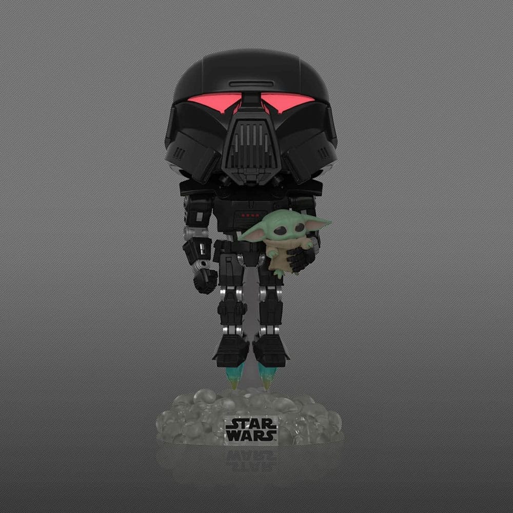 Dark Trooper with Grogu 488 Funko POP! - Star Wars: Mandalorian - SE GITD - obrazek 3