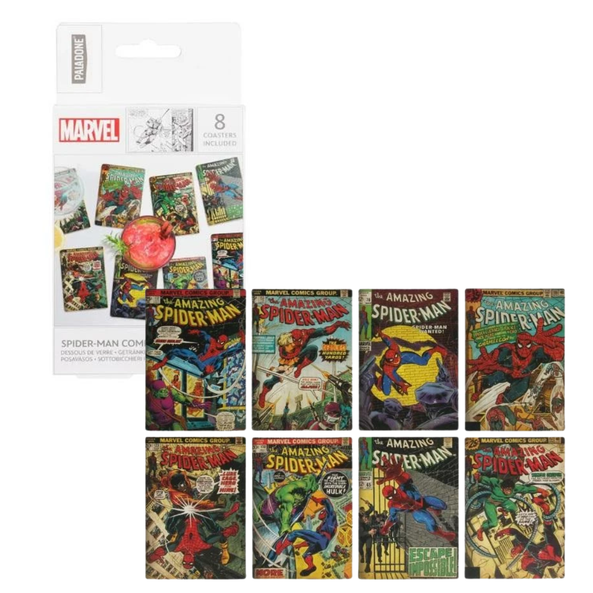 Marvel - Zestaw podkładek Spider-Man (8 szt., komiksowe okładki)
