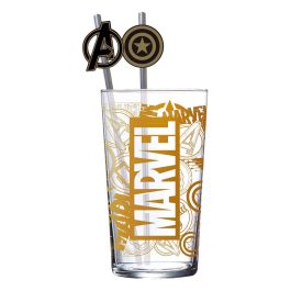 Marvel „Avengers” Szklany Kubek 485 ml z Słomką